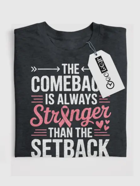 Empowering Breast Cancer Comeback Shirt – October Awareness Tee - Image 4