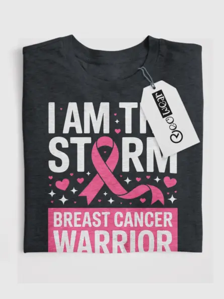 Empowering Breast Cancer Warrior Shirt – I Am The Storm Tee for Survivors - Image 4