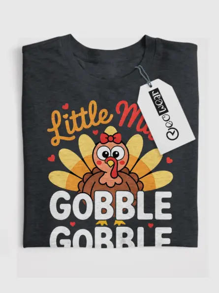 Little Miss Gobble Gobble Shirt – Adorable Thanksgiving Tee for Girls - Image 4