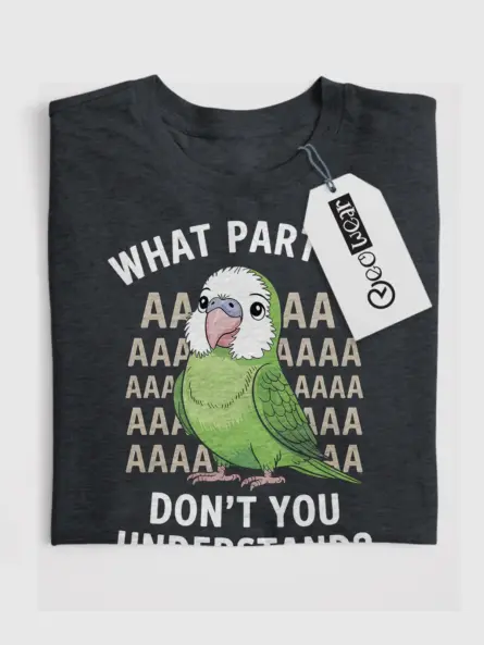 Cute Parakeet T Shirt – Funny Bird Lover Tee with Cartoon Design - Image 4