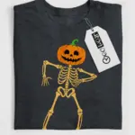 dancing pumpkin skeleton shirt
