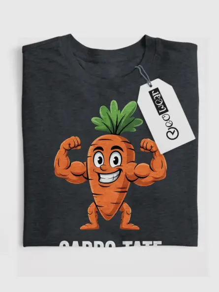 Funny Carrot T Shirt for Gym Lovers – Bold Meme Design Tee - Image 5