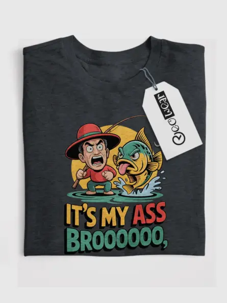 Funny Fishing Shirt – Bold Cartoon Meme Tee for Anglers with Humor - Image 4