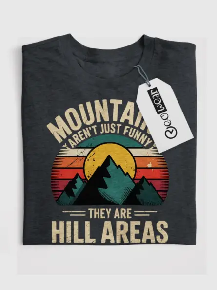 Funny Mountain Pun T-Shirt – Hill Areas Retro Hiking Tee - Image 4