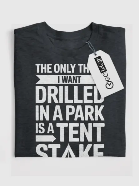 Funny Tent Stake Shirt – Hilarious Outdoor Pun Tee - Image 4