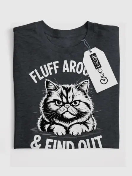 Grumpy Cat Shirt – Bold Funny Tee with Fluff Around & Find Out Attitude - Image 4