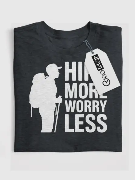 Hike More Worry Less T-Shirt for Outdoor Adventure Lovers - Image 4