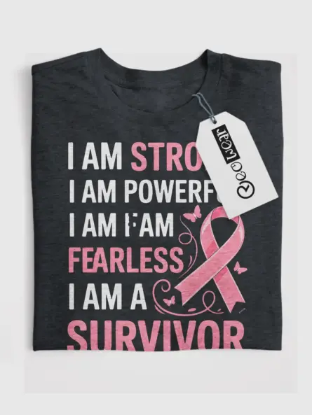 I Am Strong I Am Powerful Shirt – Fearless Survivor Motivation Tee - Image 4