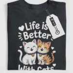 life is better with cats shirt