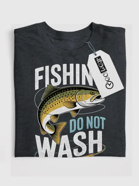 Lucky Fishing Shirt Do Not Wash – Bold Vintage Trout Tee - Image 4