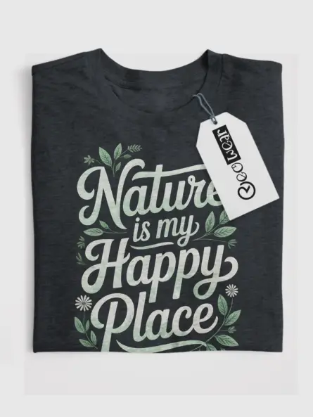 Mindful Nature T-Shirt for Women "Nature Is My Happy Place" - Image 4