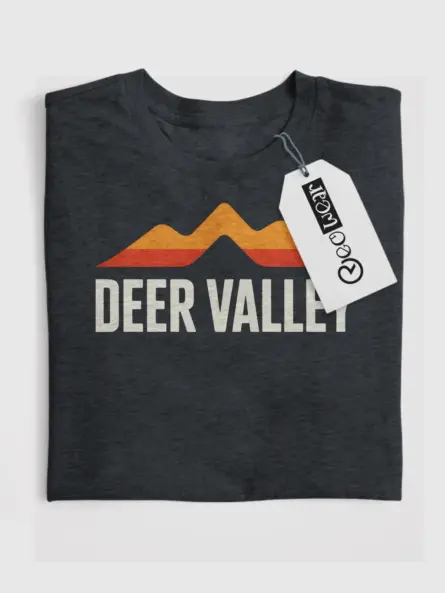 Minimalist Deer Valley Vintage T-Shirt for Retro Mountain Lovers - Image 4