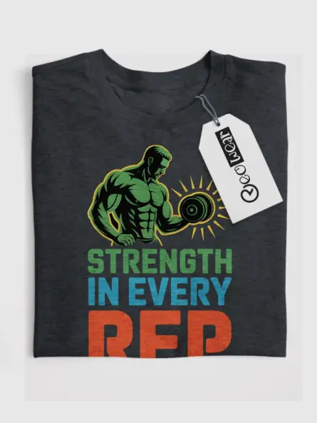 Powerful Motivational Gym Shirt – Strength in Every Rep Tee for Lifters - Image 4