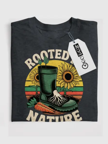 Rooted in Nature T-Shirt Vintage Gardening Tee - Image 4