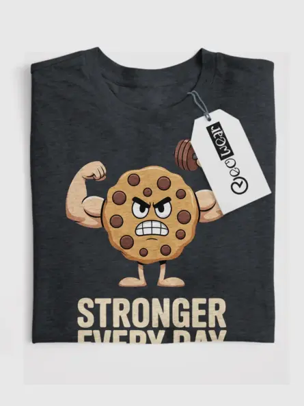 Tough Cookie Workout Shirt – Funny Fitness Motivation Tee for Foodies - Image 4