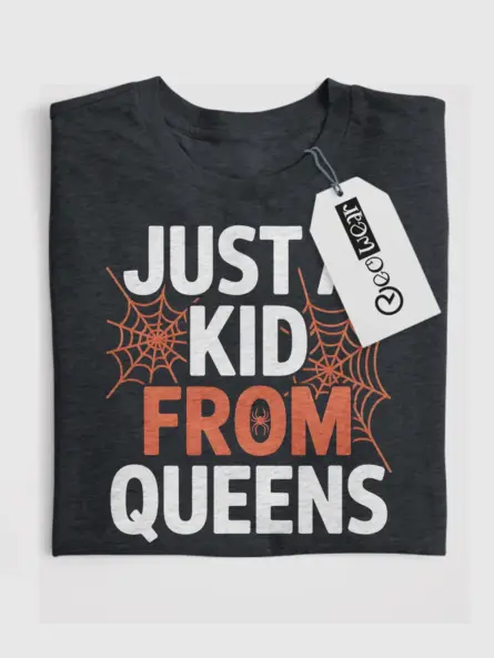 Vintage Queens Sunflower T-Shirt – Just a Kid from Queens - Image 4