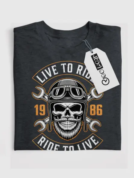 Powerful Vintage Motorcycle TShirt for Bearded Bikers - Image 4