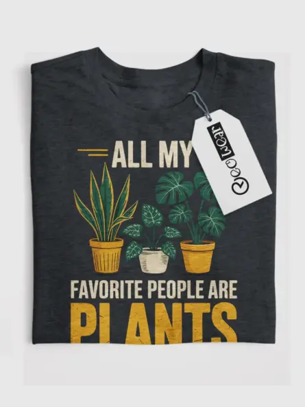 Vintage Plant Parent T-Shirt All My Favorite People Are Plants - Image 4