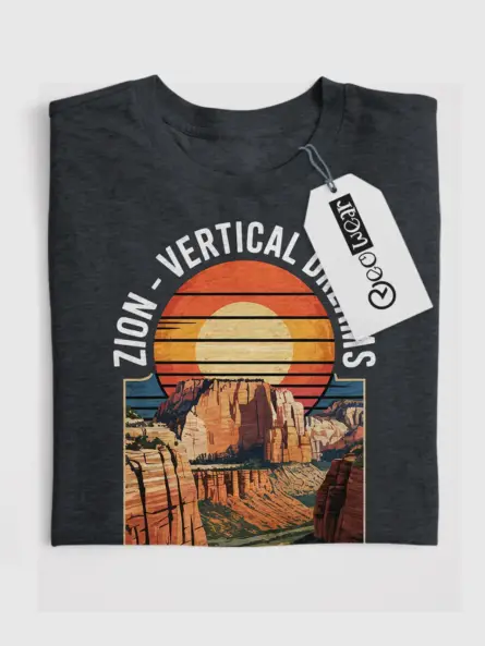 Epic Vintage Zion National Park T-Shirt – Vertical Dreams Graphic Tee - Image 4