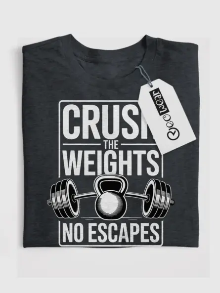 Crush the Weights – Power Packed Weightlifting Motivation Shirt - Image 4