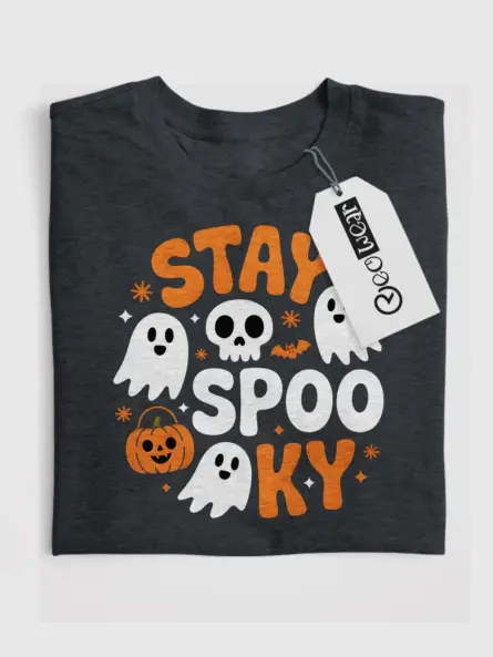 dark heather – family-friendly Halloween tee – stay spooky t-shirt