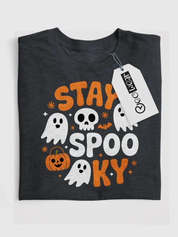 dark heather – family-friendly Halloween tee – stay spooky t-shirt