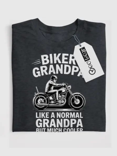 Biker Grandpa Shirt – Funny Gift Tee for Cool Motorcycle Grandpas - Image 4