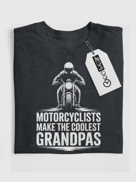 Cool Biker Grandpa T-Shirt – Vintage Motorcycle Tee for Grandfathers - Image 4