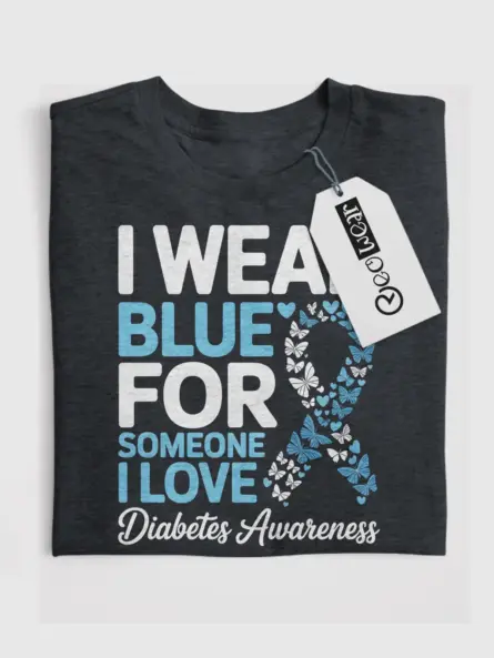 Blue Ribbon Diabetes Shirt – Support Someone You Love Today - Image 4