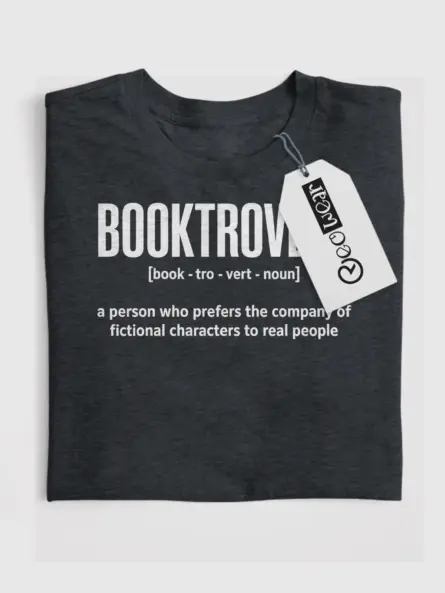 Booktrovert Shirt for Readers – Bold Minimalist Literary Tee - Image 4