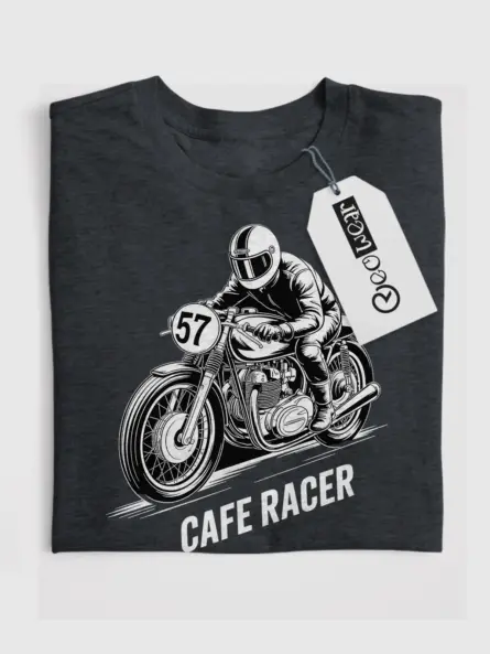 Gritty Cafe Racer T-Shirt – Vintage Motorcycle Racing Graphic Tee - Image 4