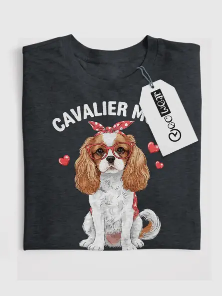 Trendy Cavalier Mom T-Shirt for Dog Lovers - Image 4