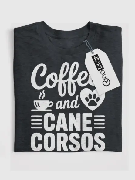 Coffee and Cane Corso T-Shirt – Bold Gift for Dog Lovers - Image 4