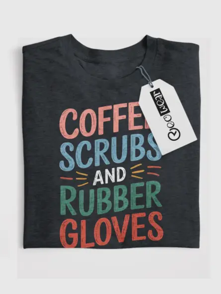 coffee scrubs and rubber gloves shirt