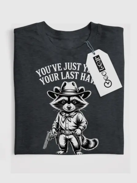 Cowboy Raccoon T-Shirt – You've Just Yee'd Your Last Haw Vintage Tee - Image 4