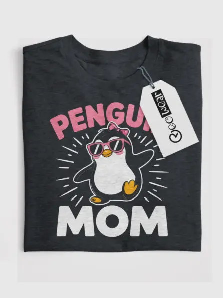 cute penguin mom t-shirt