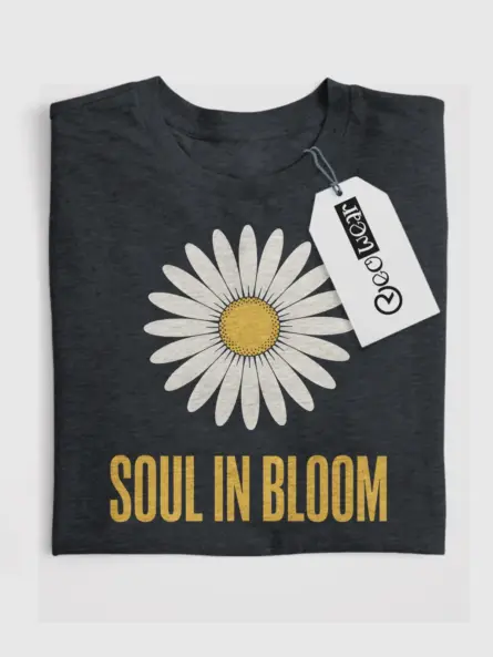 Soul in Bloom Daisy T Shirt – Retro Affirmation Style for Mindful Fashion Lovers - Image 4