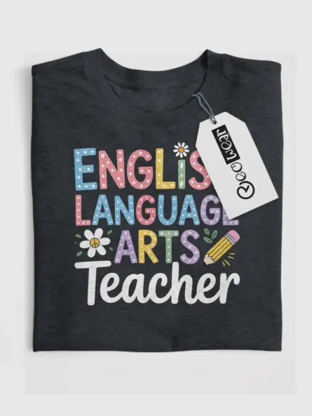 English Teacher Shirt – Whimsical Pastel ELA Club Tee - Image 4