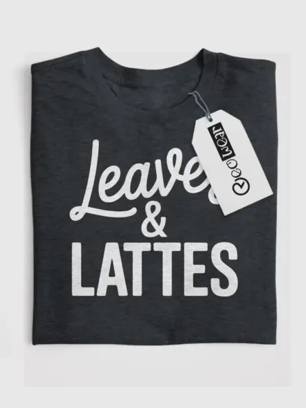 Fall Coffee Shirt – Leaves and Lattes Cozy PSL Tee for Women - Image 7