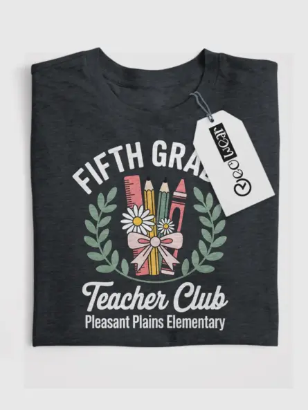 Fifth Grade Teacher Shirt – Vintage Club Spirit Faculty Tee - Image 4