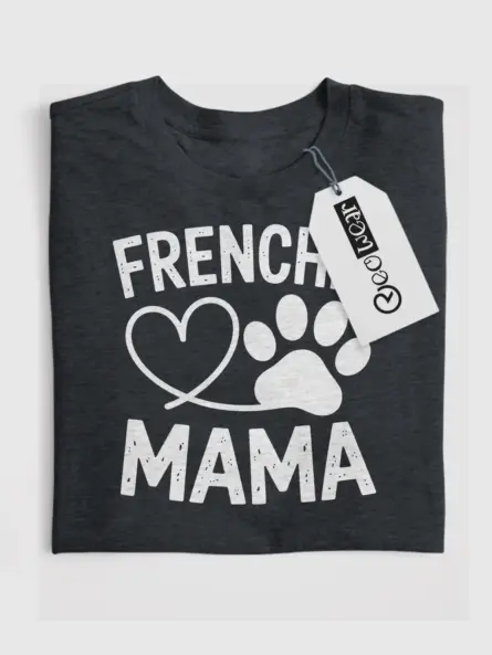 Frenchie Mama Shirt – Cute Minimal Dog Mom Tee for Women - Image 4