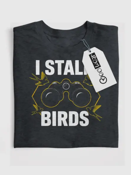Funny Birdwatcher T-Shirt for Bird Nerds – “I Stalk Birds” Graphic Tee - Image 4