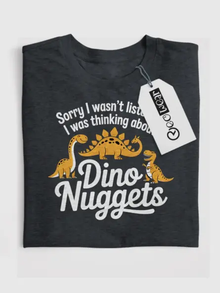 Hilarious Dino Nuggets Graphic Tee – Funny Dinosaur Nugget T-Shirt - Image 4