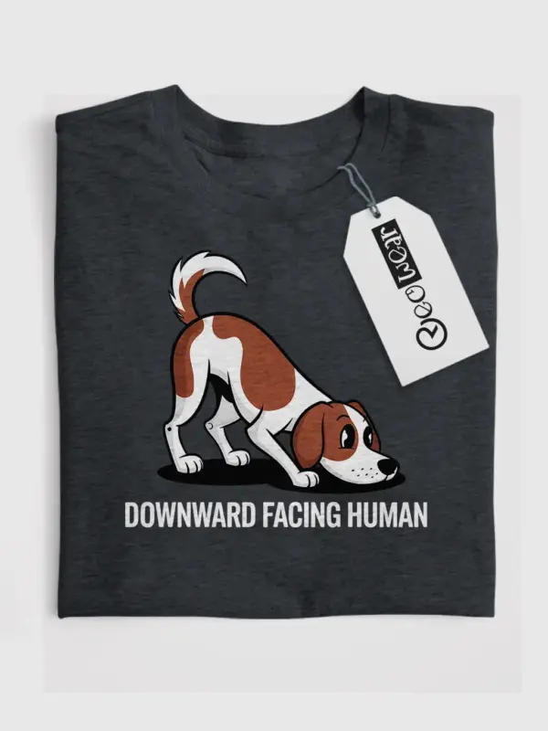 funny dog yoga t-shirt