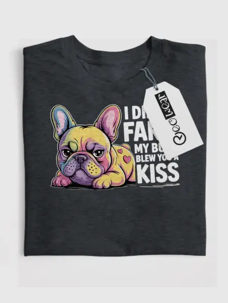 Funny French Bulldog Fart Shirt – Bold Rainbow Dog Humor Tee - Image 4