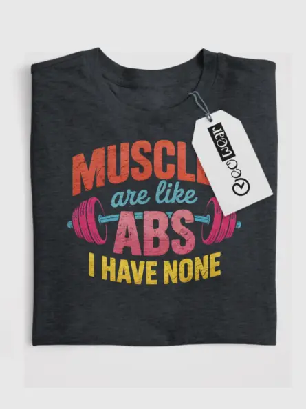 Funny Muscle Abs T-Shirt for Gym Humor - Image 4