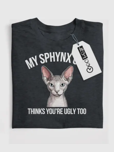 funny sphynx cat t-shirt