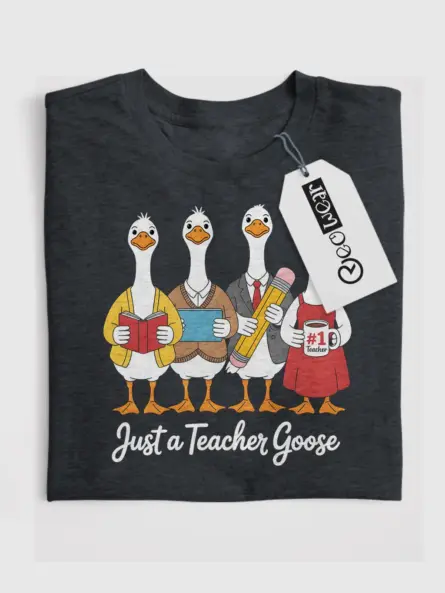 Funny Teacher Goose Shirt – Quirky Back to School Tee - Image 4