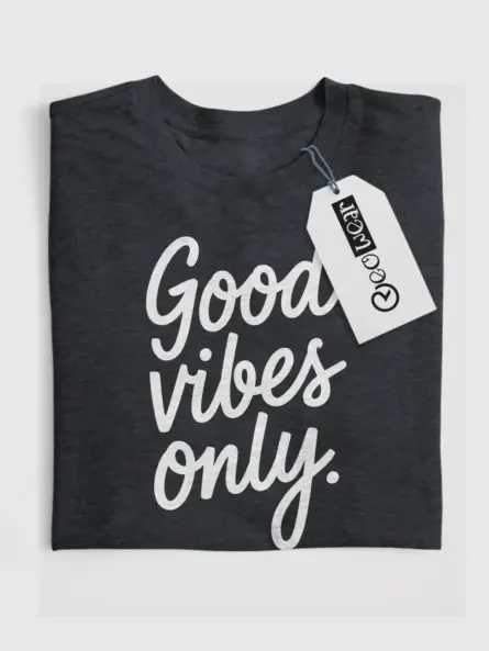 Good Vibes Only T-Shirt – Minimalist Yoga Era Affirmation Tee - Image 4