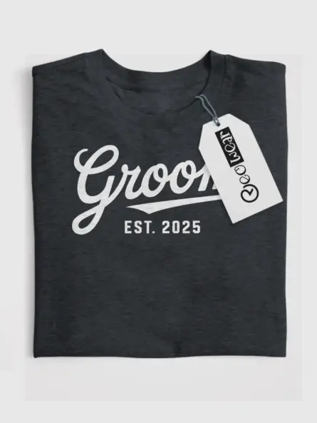 Groom Est Shirt – Vintage Wedding Tee for Bachelor Parties 2025 - Image 7